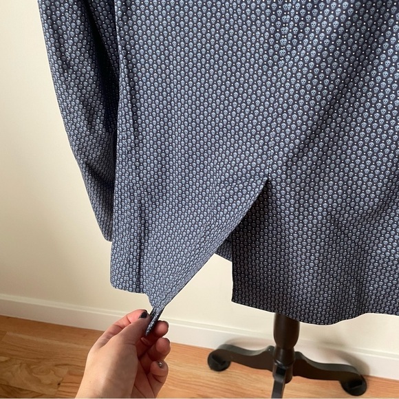 Alexander McQueen Blue Cotton Mini Skull-Print Blazer Jacket EUC Sz IT 50/US 40 - Picture 8 of 13